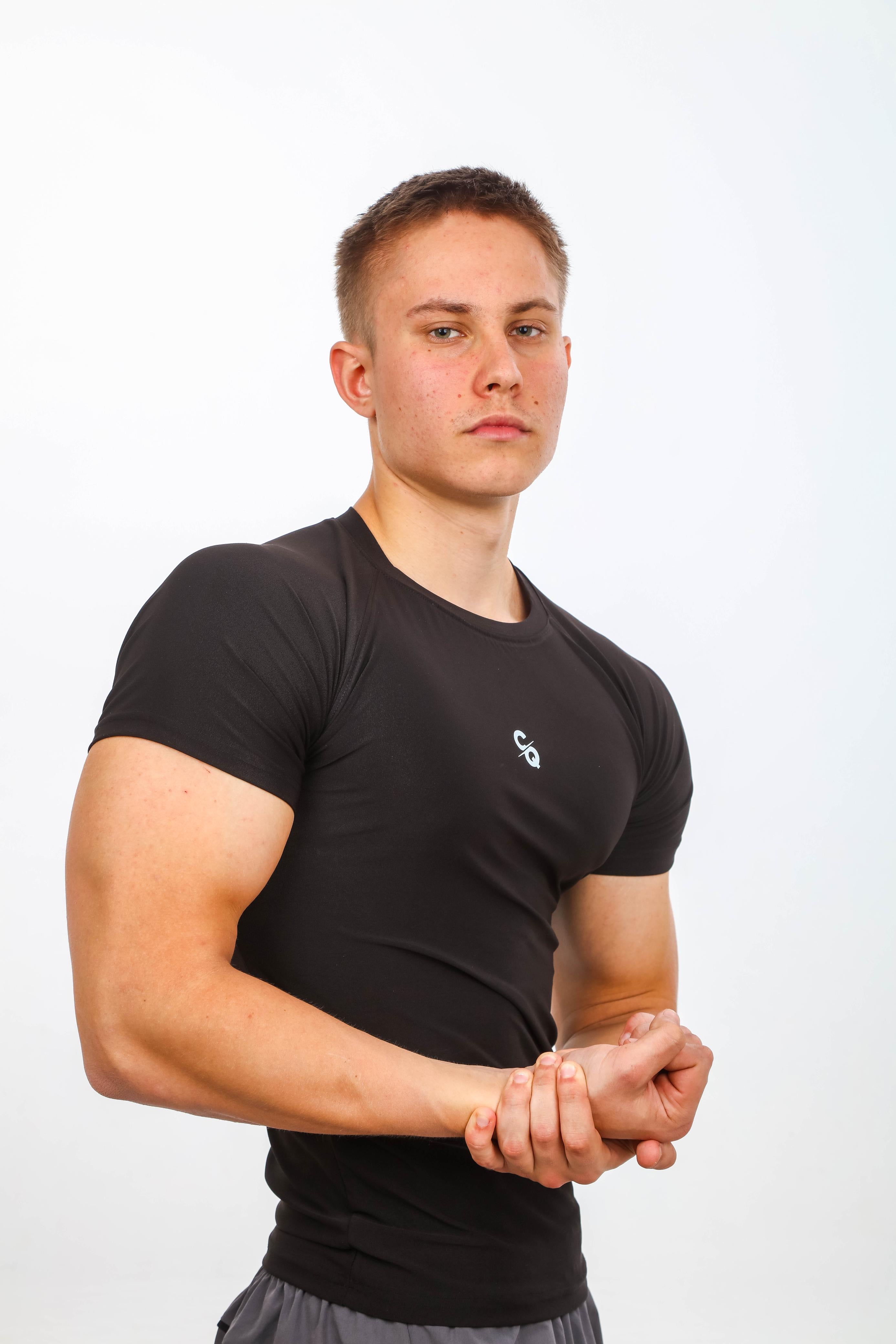 Black compression tee