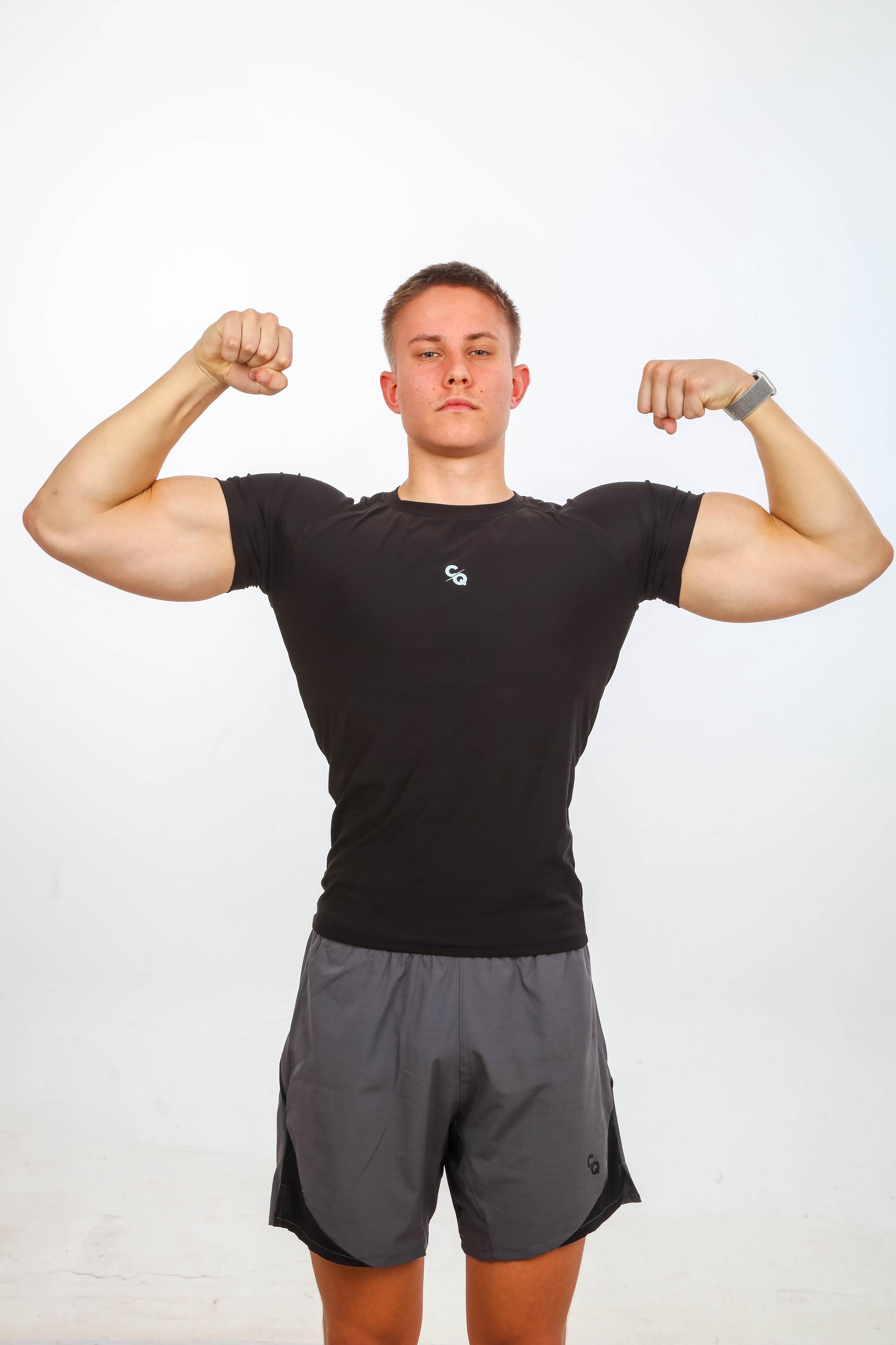 Black compression tee